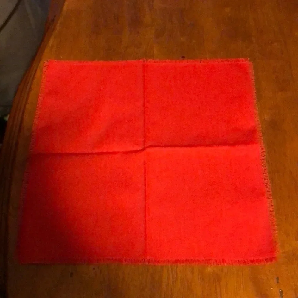 Set of 4 Thin Red Fabric Dinner/Placemat